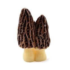 Brun De Noix De Coco Ornement miniature en résine opaque représentant un champignon, accessoires de jardin miniature, faire semblant de décorations d'accessoires, brun coco, 29x17x10mm