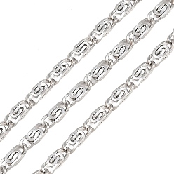 Нержавеющая Сталь Цвет 304 из нержавеющей стали lumachina цепи, несварные, с катушкой, цвет нержавеющей стали, 7.5x3x1.5 мм