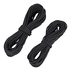 Black Nylon Braided Rope, for Moving, Camping, Outdoor Adventure, Mountain Climbing, Gardening, Black, 3mm/5mm, 30m/set