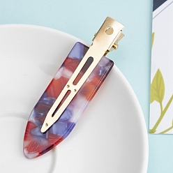 Разноцветный Заколки из кожи аллигатора из ацетата целлюлозы, аксессуары для волос для женщин и девочек, красочный, 67x19 мм