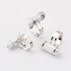 Говлит Натуральные ручки для рук Howlite, с обнаружением железного кольца, платина, пуля, Размер 8, 18 мм