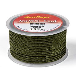 Светло-зеленый Коричневый Плетеные нити нейлона, окрашенные, оливковый, 2.5 мм, около 10.93 ярдов (10 м) / рулон