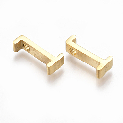 Letter L 304 Stainless Steel Pendants, Golden, Letter, Letter.L, 13x6x3mm, Hole: 1.8mm