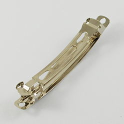 Платина Фурнитура утюг волос заколка, фурнитура французских зажим для волос, платина, 69x8 мм