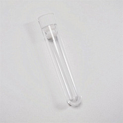 Белый Прозрачные запечатанные бутылки, шитье бисером вышивка крестиком трубочка для хранения игл, белые, 8.5x1 см