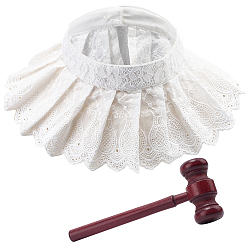 (52) Непрозрачная лаванда Наборы для самостоятельного изготовления реквизита для костюмов, полиэстеровый фальшивый воротник, съемная кружевная отделка декольте, деревянными молотками, разноцветные, 270x115x4 мм