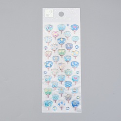 Fan Наклейка из эпоксидной смолы, для скрапбукинга, дневник путешествий, узор веера, 0.5~2.6x0.5~1.8 см