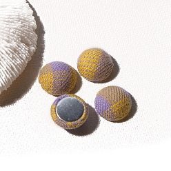 Желтый Сетка ткань круглые кабошоны аксессуары, желтые, 16 мм