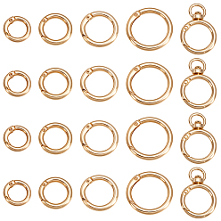 Light Gold 22шт. наборы фурнитуры для самостоятельного изготовления ювелирных изделий, включая пружинные затворы из цинкового сплава и поворотные застежки, золотой свет, 39x26.5x5.5 мм