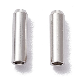 Silver Brass Cord Ends, End Caps, Long-Lasting Plated, Column, Silver, 9x2.5mm, Inner Diameter: 1.5mm