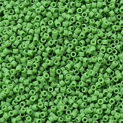 (DB0754) Matte Opaque Green MIYUKI Delica Beads, Cylinder, Japanese Seed Beads, 11/0, (DB0754) Matte Opaque Green, 1.3x1.6mm, Hole: 0.8mm, about 10000pcs/bag, 50g/bag