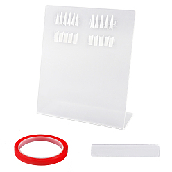 Clear Acrylic Nail Art Display Board , for DIY Clear Display Box, Rectanlge, Clear, 8.3x22x25.5cm
