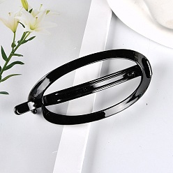 Черный Овальные заколки для волос из смолы, чёрные, 120x50 мм