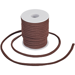 Кокосово-Коричневый 1 рулон мягкого нейлонового шнура, плоский, кокосового коричневый, 5x3 мм, около 21.87 ярдов (20 м) / рулон