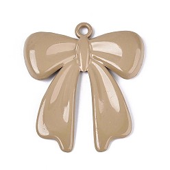 Светло-коричневый Спрей окрашены сплава большие кулоны, бантом, без кадмия, без никеля и без свинца, загар, 59.5x53x6 мм, отверстие : 4 мм