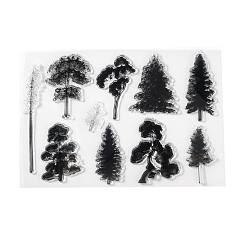 Tree Silicone Stamps, for DIY Scrapbooking, Photo Album Decorative, Cards Making, Stamp Sheets, Tree Pattern, 110x165x3mm