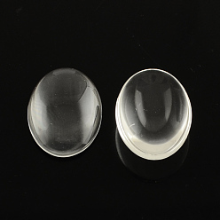 Clear Transparent Oval Glass Cabochons, Clear, 30x20x6mm