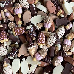 Ice Cream Непрозрачные кабошоны из смолы, имитация еды, разноцветные, мороженое, 14x7x5 мм