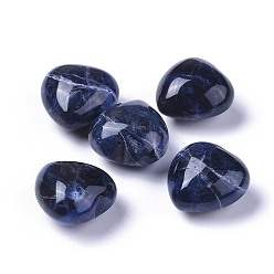 Содалитовое Природный камень любви сердце содалит, карманный пальмовый камень для балансировки рейки, 20x20x13~13.5 мм