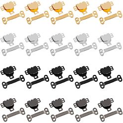 (52) Непрозрачная лаванда 100 наборы 4 цвета латунь швейные крючки и петли набор для закрытия, для брюк, юбки, платья, бюстгальтера, шитья, поделки, рукоделие, разноцветные, 6~13.5x16.5~18x1~2.5 мм, отверстие : 1.4 мм, 25 наборы / цвет