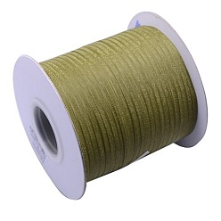 Зеленый Полиэстер органза лента, зелёные, 1/8 дюйм (3 мм), 800 ярдов / рулон (731.52 м / рулон)