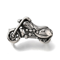 Motorbike 304 из нержавеющей стали слайд прелести, для изготовления кожаных браслетов, античное серебро, мотоцикл, 40x23x13 мм, отверстие : 12x7 мм