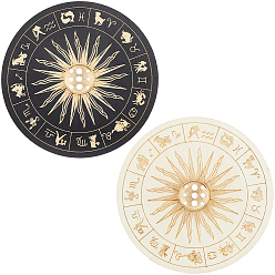 (52) Непрозрачная лаванда 2шт. 2цвета деревянные курильницы, Плоские круглые подставки для благовоний в форме цветка, домашний офис чайхана дзен буддийские принадлежности, разноцветные, 9x100 мм, 1 шт / цвет