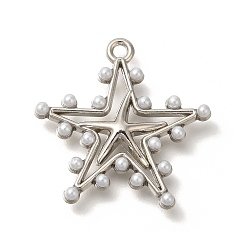 Морская звезда Подвески из сплава , платиновые подвески, морская звезда, 27x25.5x3.5 мм, отверстие : 1.8 мм