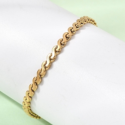 Настоящее золото 18K 304 женские браслеты-цепочки со звеньями из нержавеющей стали, ионное покрытие (ip), долговечный, реальный 18 k позолоченный, 6.50 дюйм (16.5 см), ширина 2мм