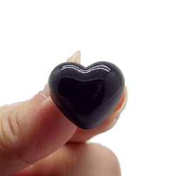 Черный Пластиковый глаз безопасности судна с 1поликарбонатной прокладкой, для поделок куклы игрушки кукольные плюшевые животные изготовление, сердце, чёрные, 8 мм