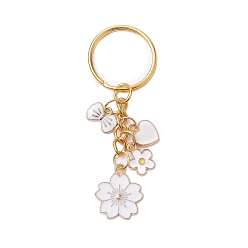 Золотой Сплав с эмалью брелок, цветок, золотые, 7.3 см