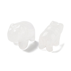 Хрусталь Резные фигурки из натурального кварцевого кристалла, для украшения рабочего стола домашнего офиса, бегемоты, 11.5~14x22~24x17~19 мм