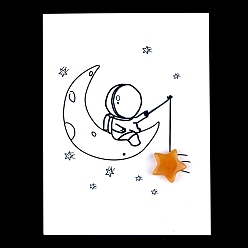 Топаз Нефрит Натуральный топаз нефрит резные фигурки орнамент, для домашнего украшения рабочего стола, Подарочная карта своими руками с вдохновением, звезда, 15x15 мм