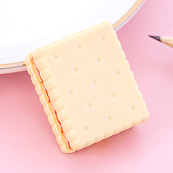 Бланшированный Миндаль Пластиковые точилки карандашей, имитация печенья, квадратный, бланшированный миндаль, 4x3 см