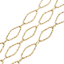 Настоящее золото 18K 10m ионное покрытие (ip) 304 цепи из нержавеющей стали, плазменная полировка, пайки, с катушкой, ромб, реальный 18 k позолоченный, 15x7x1 мм, Ссылки по теме: 5.5x3x0.5, около 32.81 футов (10 м) / рулон