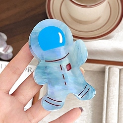 Темно-Голубой Заколки для волос с когтями из ацетата целлюлозы (смола), космонавт, аксессуары для волос для женщин и девочек, глубокое синее небо, 83x52 мм