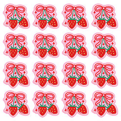 Красный 18шт полиэстеровая вышивка пришитые аппликации, швейные украшения, клубника, красные, 70x69.5x1.5 мм