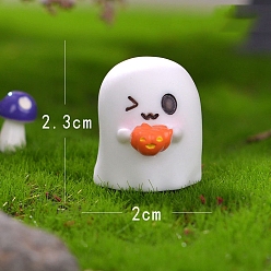 Ghost Хэллоуин скульптура из смолы украшения дисплея, для домашнего офисного стола, тыква, призрак, 23x20 мм
