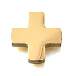 Doré  Placage ionique (ip) 304 breloques en acier inoxydable, charmes croisées, or, 12x12x3mm, Trou: 2mm