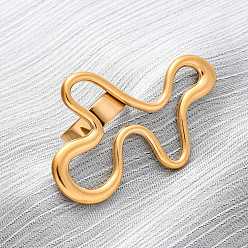 Настоящее золото 18K 304 регулируемые открытые манжеты из нержавеющей стали для женщин, самородки, реальный 18 k позолоченный, внутренний диаметр: 17.8 мм