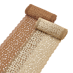 (52) Непрозрачная лаванда 10 ярды 2 цвета полиамидные нити кружевные ленты, аксессуар для одежды, цветок, разноцветные, 7-1/8 дюйм (180 мм), 5 ярды / цвет