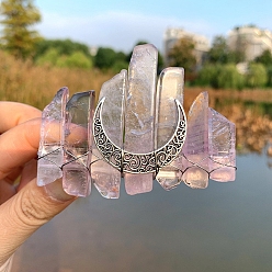 Gemstone Заколки-кнопки из натурального сиреневого нефрита, аксессуары для волос для женщин и девочек, 100x100x100 мм