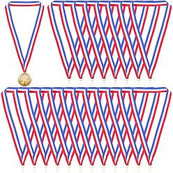 Разноцветный 40 шт. полиэстеровые ремни для медалей, ленты на шею, шнурки для медалей, Сплав с застежками, красочный, 410 мм