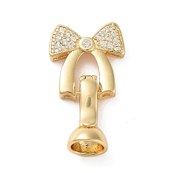 Золотой Стеллажное покрытие латунь микро паве кубический цирконий ледоруб щепотка поручни, без кадмия и без свинца, долговечный, золотые, 26.5 мм