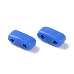 Dodger Blue Opaque Acrylic Slide Charms, Rectangle, Dodger Blue, 2.3x5.2x2mm, Hole: 0.8mm
