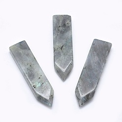 Labradorite Natural Labradorite Cabochons, Sword, 51.5~54x12.5~14x5~6mm
