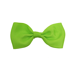 Зеленый газон Grosgrain bowknot аллигаторные зажимы для волос, С железными аллигаторами, зеленый газон, 80 мм