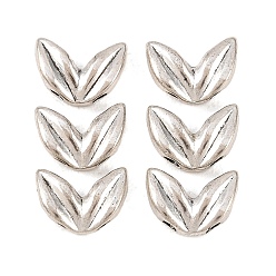 Античное Серебро Сплавочные овальные бусины тибетского стиля , лист, античное серебро, 6x8.5x3 мм, отверстие : 1.2 мм