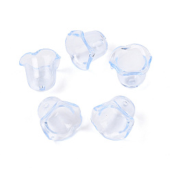 Васильковый Прозрачные колпачки акриловая бисера, цветок, васильковый, 14.5x17.5~18x17.5~18 мм, отверстие : 2 мм, Около 543 шт / 500 г