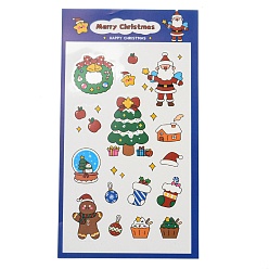 Королевский синий Рождественские тематические пластиковые наклейки для домашних животных, самоклеящиеся подарочные наклейки, для партии, декоративные подарки, королевский синий, 200x110x0.1 мм, картина: 14~52x13~35 мм